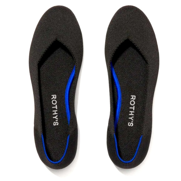 Rothy's Shoes - Rothy's Women's The Flat Round Toe Solid Black Washable Ballet Flats Size 9